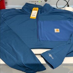 Carhartt Blue Quarter-Zip Sweatshirt